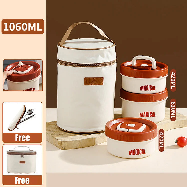 Instalunch Microwaveable Stainless Steel Insulated Lunch Box