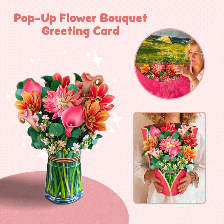 BlossomNote™ 3D Flower Bouquet Greeting Card – strivingo.com