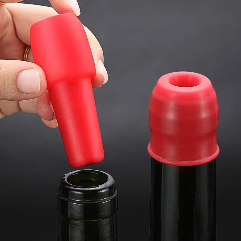 Silistop Silicone Wine & Champagne Bottle Stoppers | Set of 10 PCS