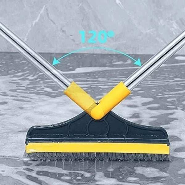 Flooressential 2-in-1 Long-Handle Floor Scrub Brush