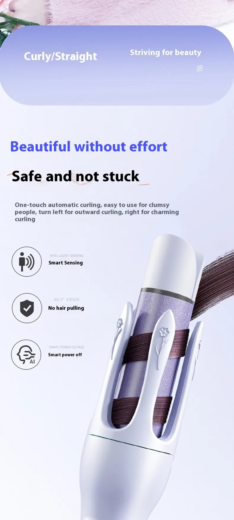 SilkWave 32mm Automatic Hair Curler with Dual-Purpose Anion Technology