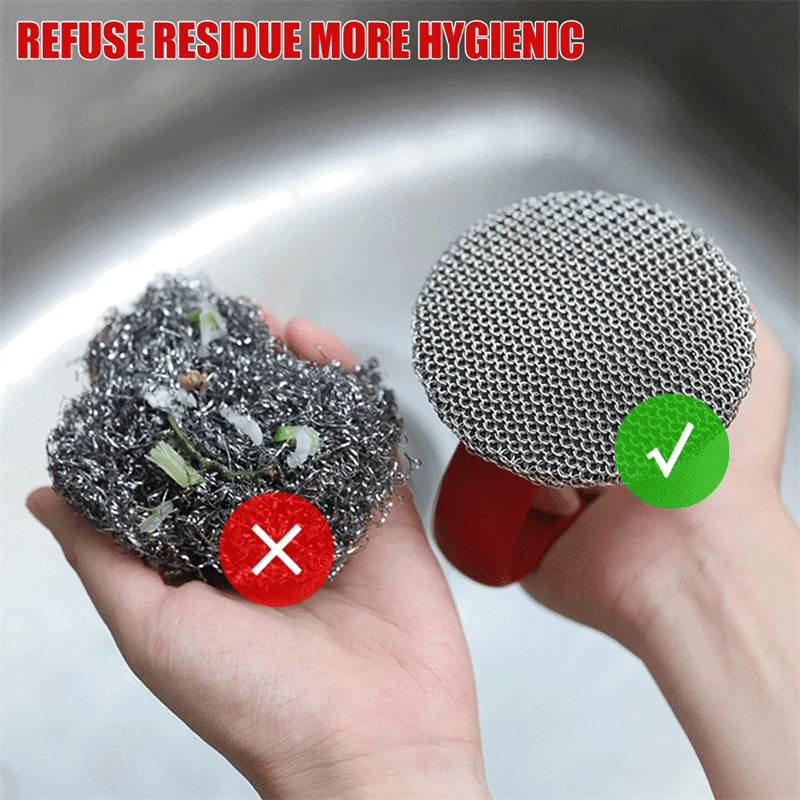 Scrubiron Durable Stainless Steel Chainmail Scrubber for Cast Iron Pans