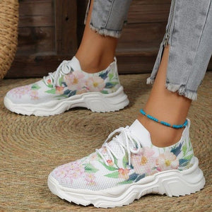 Floral Print Sneakers