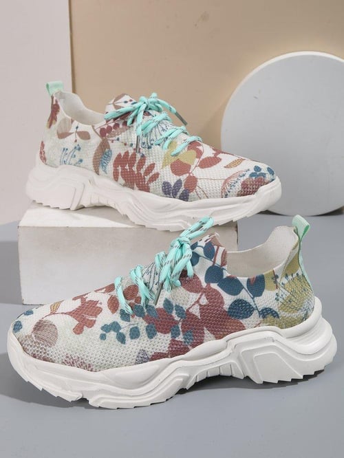 Floral Print Sneakers