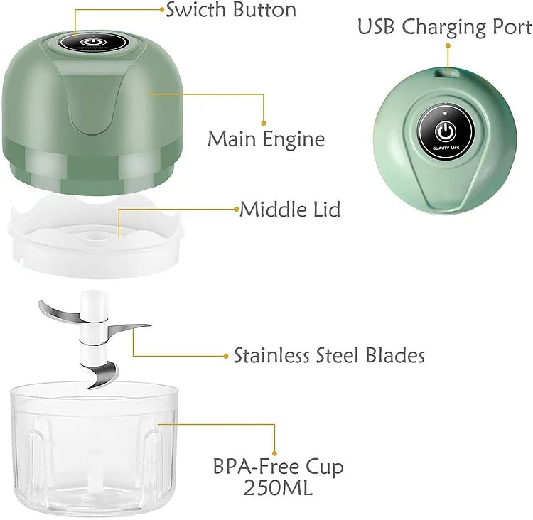 Swiftgrind USB Rechargeable Electric Garlic Grinder