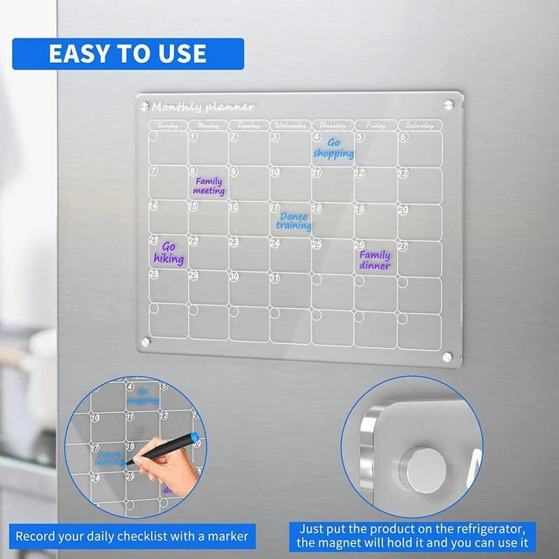 Magnedar™ Magnetic Calendar - 4 Markers included