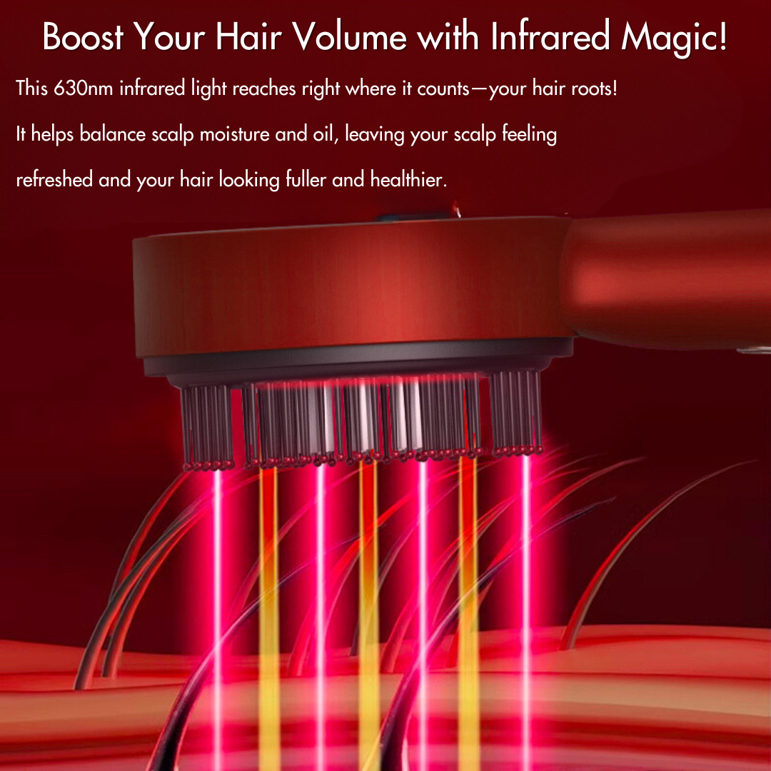 VelvetGlow Scalp Massager Comb with Infrared Hair Therapy