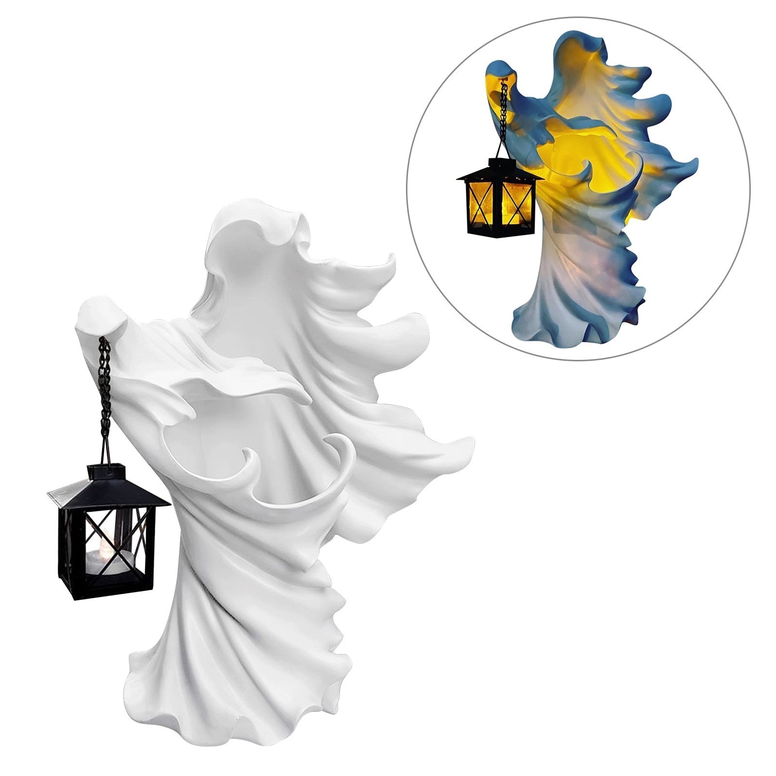 Spookydoo™ Halloween Witch/Ghost Resin Statue