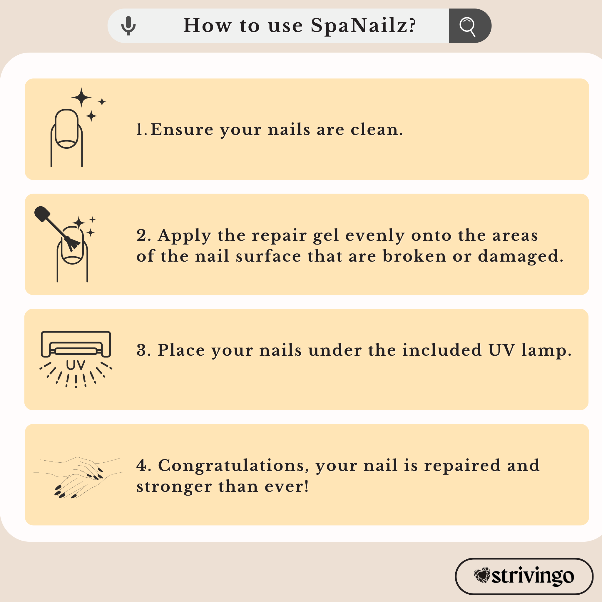 SpaNailz™ 3 in 1 Nail Repair Set | incl. Brush & UV Lamp