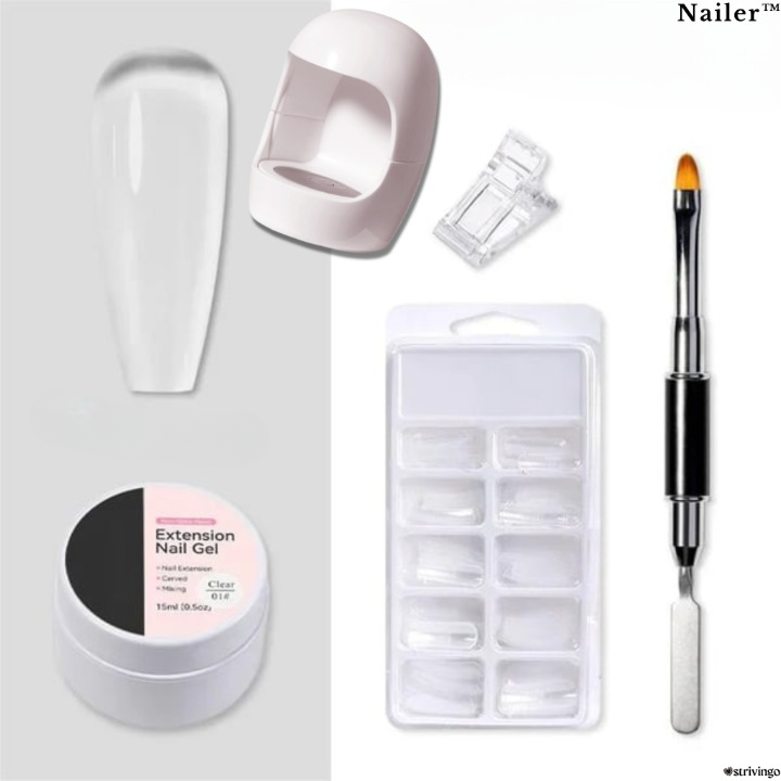 Nailer™ Nail Extension Builder Gel Set | incl. UV-lamp!