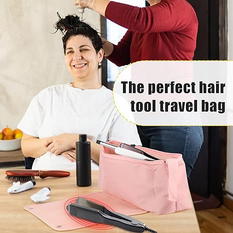 Fleekabag Hair Tools Travel Bag with Heat-Resistant Mat