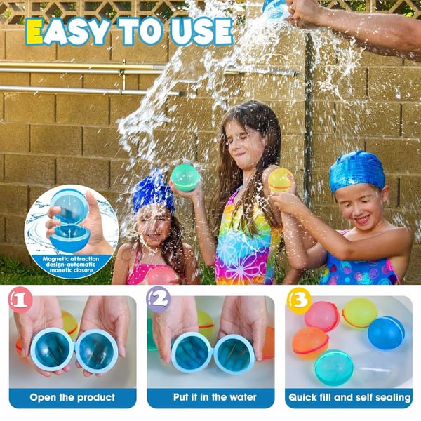 SBOMB™ Reusable Self Sealing Water Bomb Balloons Set Of 6