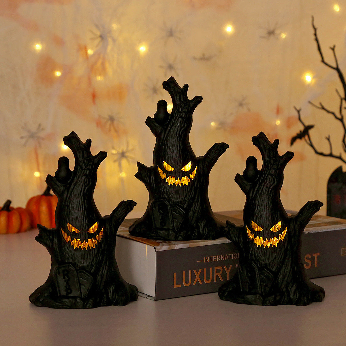 Spooktree Halloween Ghost Tree LED Lights | Set of 3