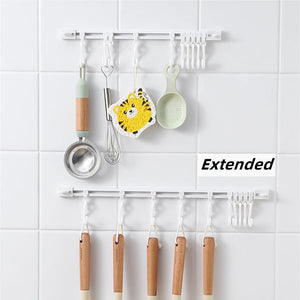 Swifthang Adjustable Multi-Functional Slide Rail Wall Hook with S Hooks | BUY 1 GET 1 FREE (2PCS)