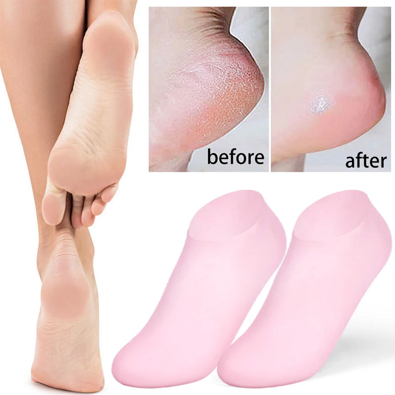 Footies™ Reusable Moisturizing Foot Mask Silicone Socks | BUY 1 PAIR GET 2 PAIRS