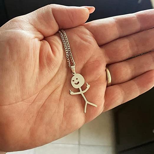 SketchyChic Naughty Stick Man Necklace